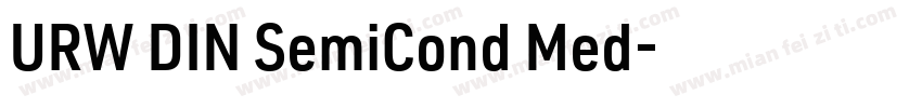 URW DIN SemiCond Med字体转换